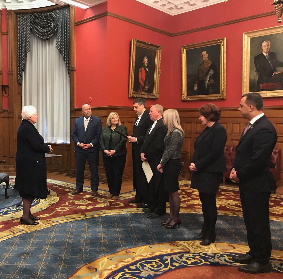 Proud to see the Restoring Ontario’s Competitiveness Act receive Royal Assent with my colleagues and Lieutenant Governor today. #ontario #openforbusiness ⁦@LisaThompsonMPP⁩ ⁦@MichaelParsa⁩ ⁦@SkellyHamilton⁩ @janemckennapc⁩ ⁦@AmyFeePC⁩ #onpoli #Bill66