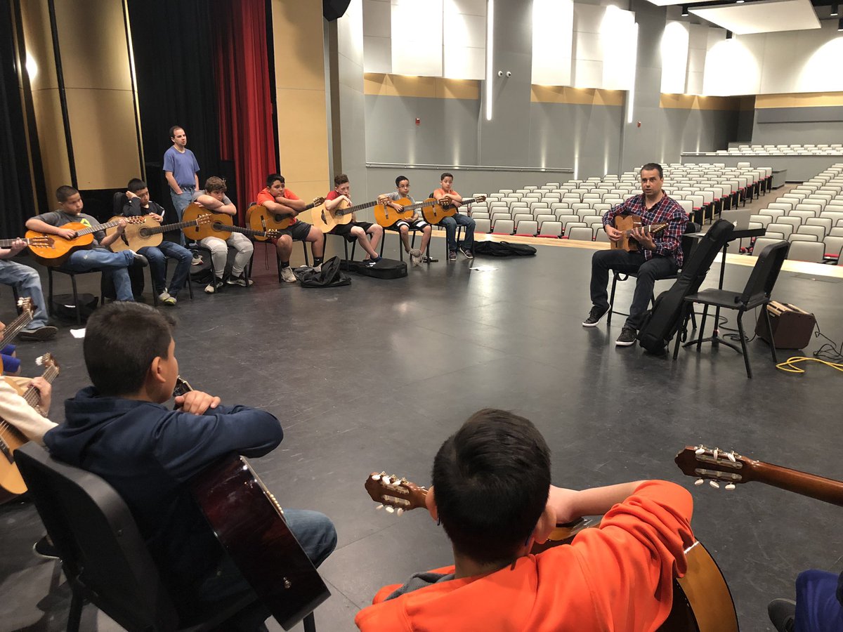 Isaiah26483523's tweet photo. West Texas Guitar Festival 2019! Milam students participated in masterclasses with Ben Woods and the Los Angeles Guitar Quartet. These kids did awesome performing on the big stage.  #teamECISD https://t.co/g70taesld9