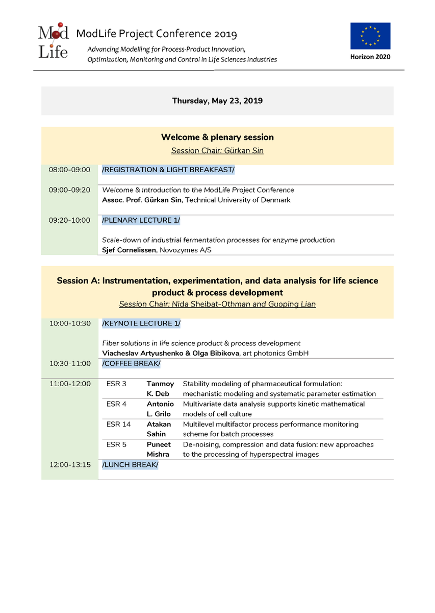 H2020_ModLife's tweet photo. The ModLife Project Confernce is approaching! Come listen to the great presentations of our ESRs and invited speakers on 23-24 May. Check out the final program of the conference and  join us! @H2020_ModLife Registrations still open until the 15th of April (https://t.co/x5LhYkMfVC https://t.co/C1jTVKfwBo