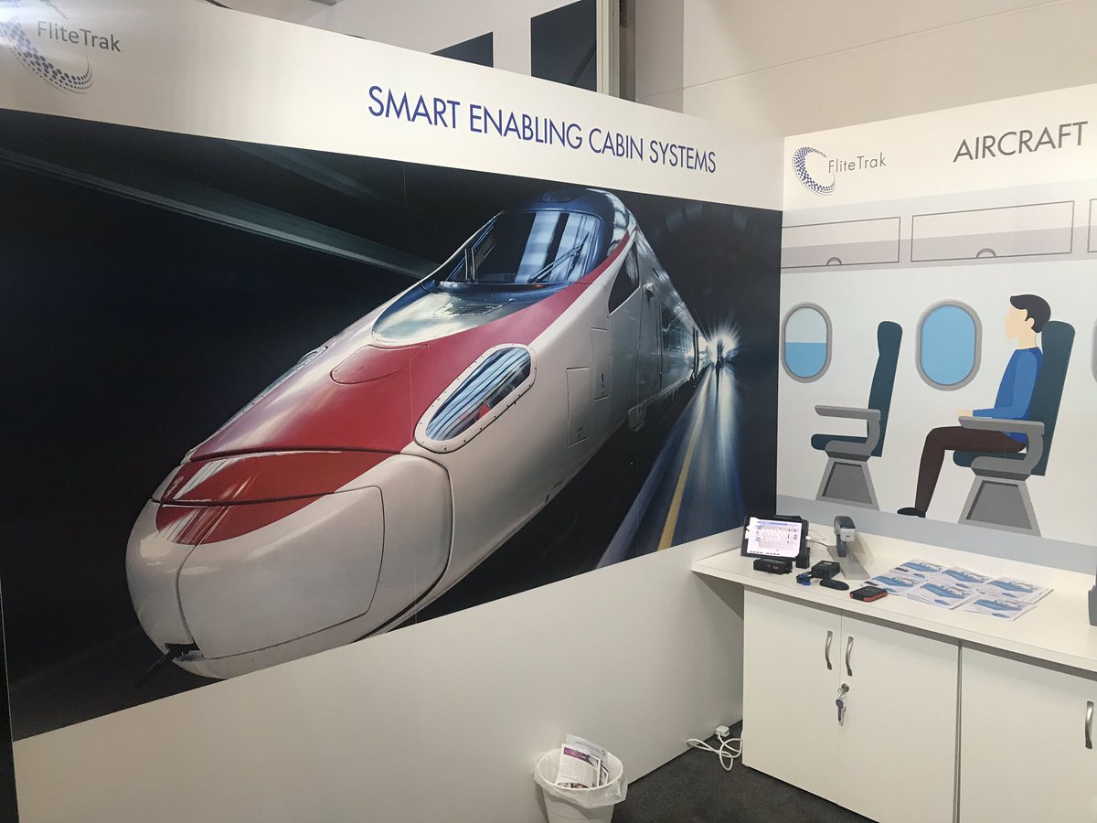 flitetrak's tweet photo. Day three at #AIX2019 FliteTrak’s cabin monitoring and smart enabling systems have been attracting attention from major aircraft manufacturers, airlines and OEM manufacturers. 3UA10

 #aircraftinteriors #IOT #connectedcabin https://t.co/ylkzZWBz6C
