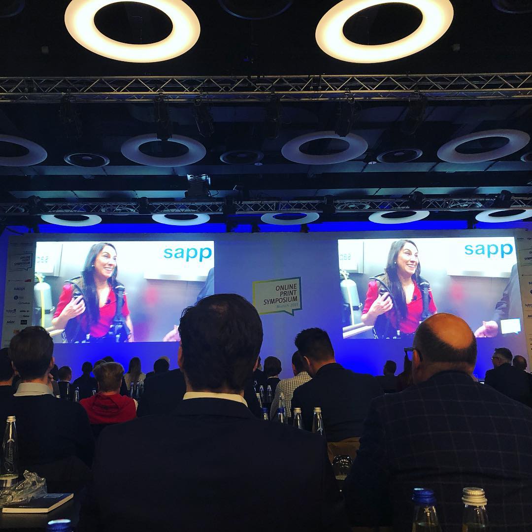 SappiEurope's tweet photo. #OctoBoost’s #elevatorpitch at the Online Print Symposium. Visit our booth! #OPS2019 https://t.co/WpovaFOfkW