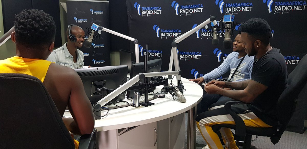 TransAfrica872's tweet photo. @therealmashile and @DbnNyts_SA in studio. They speaking about their journey and the experience they have so far.
#MorningMayhem
#KingOfTheAMs
#DSTV872
#OVHD609 https://t.co/a43KnXy3Ks
