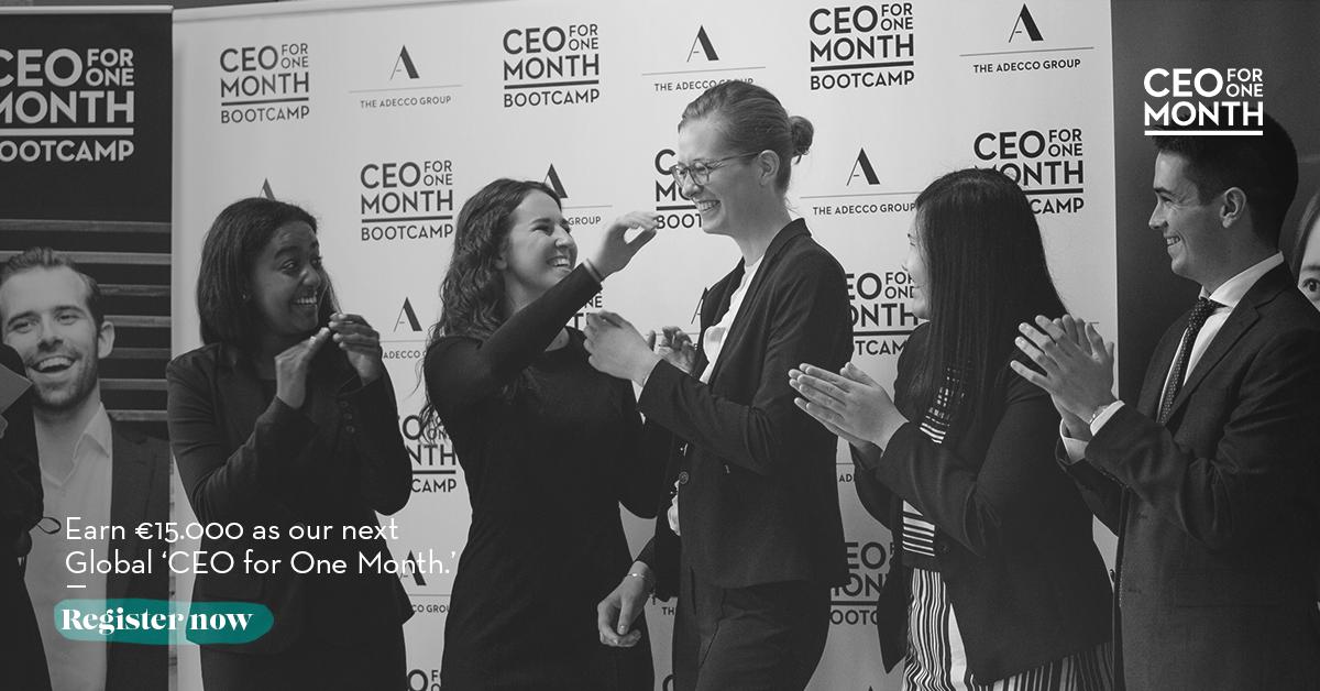 Bei CEO1Month können junge Entscheider beweisen, dass sie Führungsqualitäten mitbringen und gleichzeitig lernen, was es bedeutet, an der Spitze eines Fortune 500 Unternehmens zu stehen Jetzt noch schnell bis zum 16.04. bewerben! ceofor1month.com/?lang=de