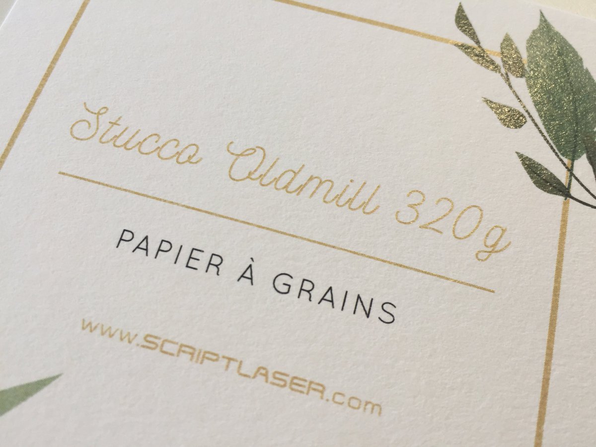 ScriptLaser's tweet image. 📃 Le #papier #Fedrigoni Stucco Old Mill 320g : Légèrement surfacé pour permettre d&apos;allier papier de création et rendu d&apos;impression d&apos;un papier couché.
➡️ Utilisé pour des faire-parts, cartons d&apos;invitation ... ➡️ Demande d&apos;échantillon gratuit  👉 bit.ly/2CYn9wa