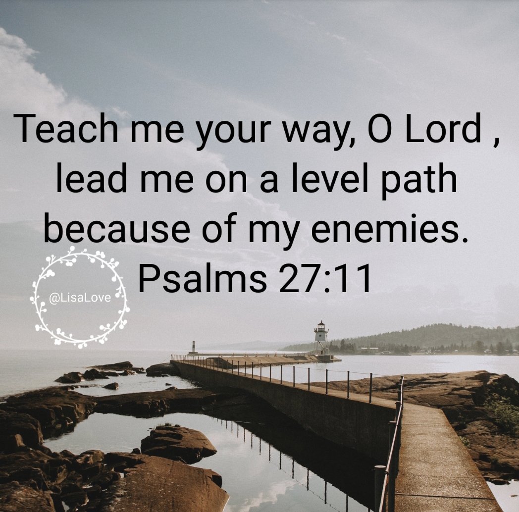 KillingFear's tweet photo. Teach me YOUR way, O Lord, 
lead me on a level path 
because of my enemies. 
Psalms 27:11
#OneWay #Love #LikeJesus 
#LovingLiving #KillingFear 
#RunningtheRace https://t.co/HULouDdc9w