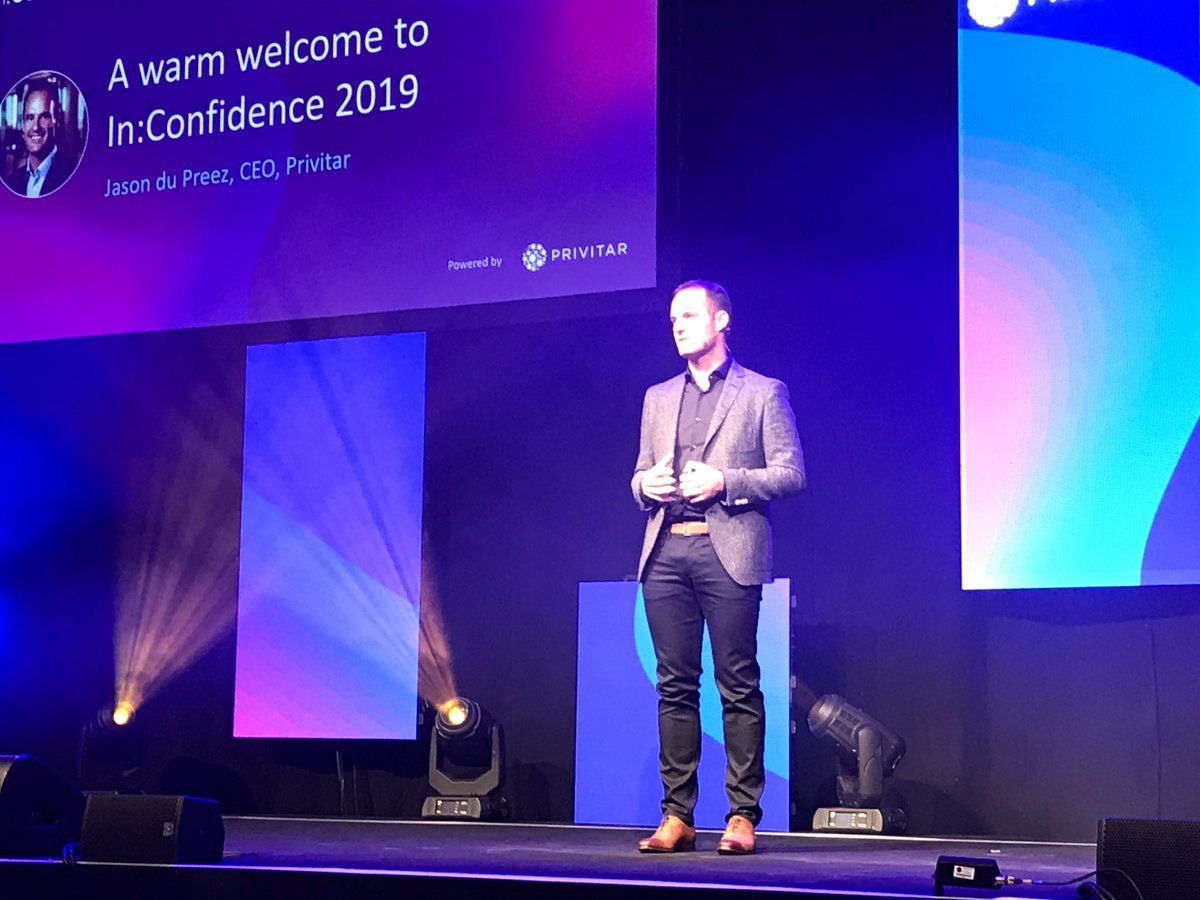 “There is an existential threat to our dreams of data, machine learning and data-driven decision-making” - Jason du Preez, CEO @privitarglobal #InConfidence19 <a href="/TheDataIQ/">DataIQ</a>