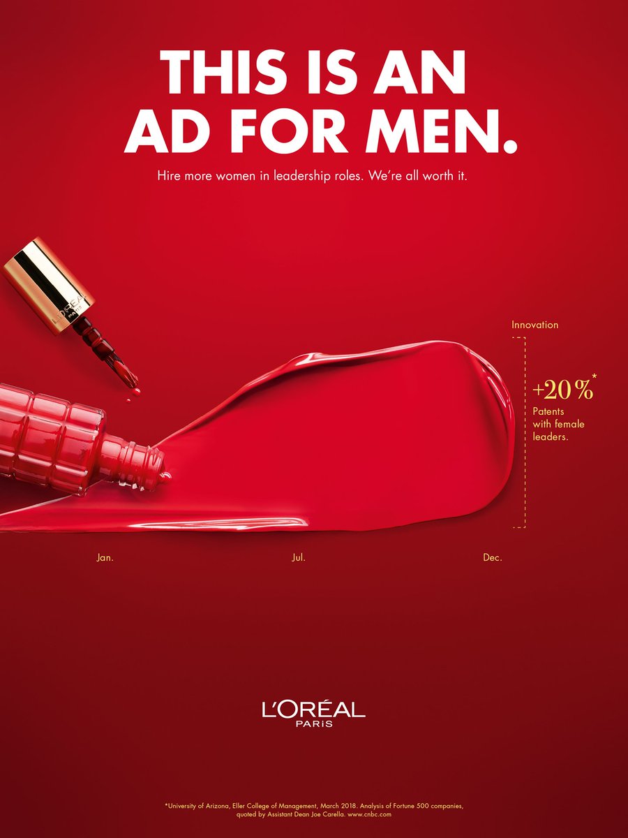 lacriaturacreat's tweet photo. “Este es un anuncio para hombres. Contratad más mujeres en puestos de liderazgo". Brutal campaña de McCann Alemania para L'Oréal >>> https://t.co/ovhk8xQnm4 https://t.co/MvVIZPlxC5