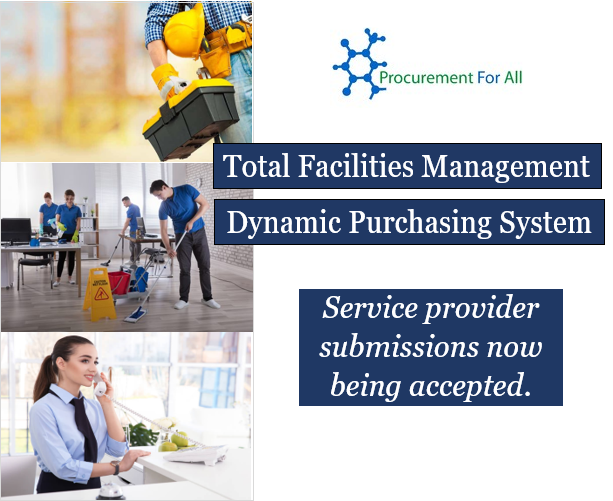 Procurement4All's tweet photo. Are you a Soft FM supplier? Are you an expert in #archiving #CCTV #cleaning #Security #waste #recycling #PestControl #handyman services #plants #receptionservices? If so our new DPS, Total Facilities Management is for you... bid to be a supplier today https://t.co/XVqT2HfOn4 https://t.co/CjBG96GfTd
