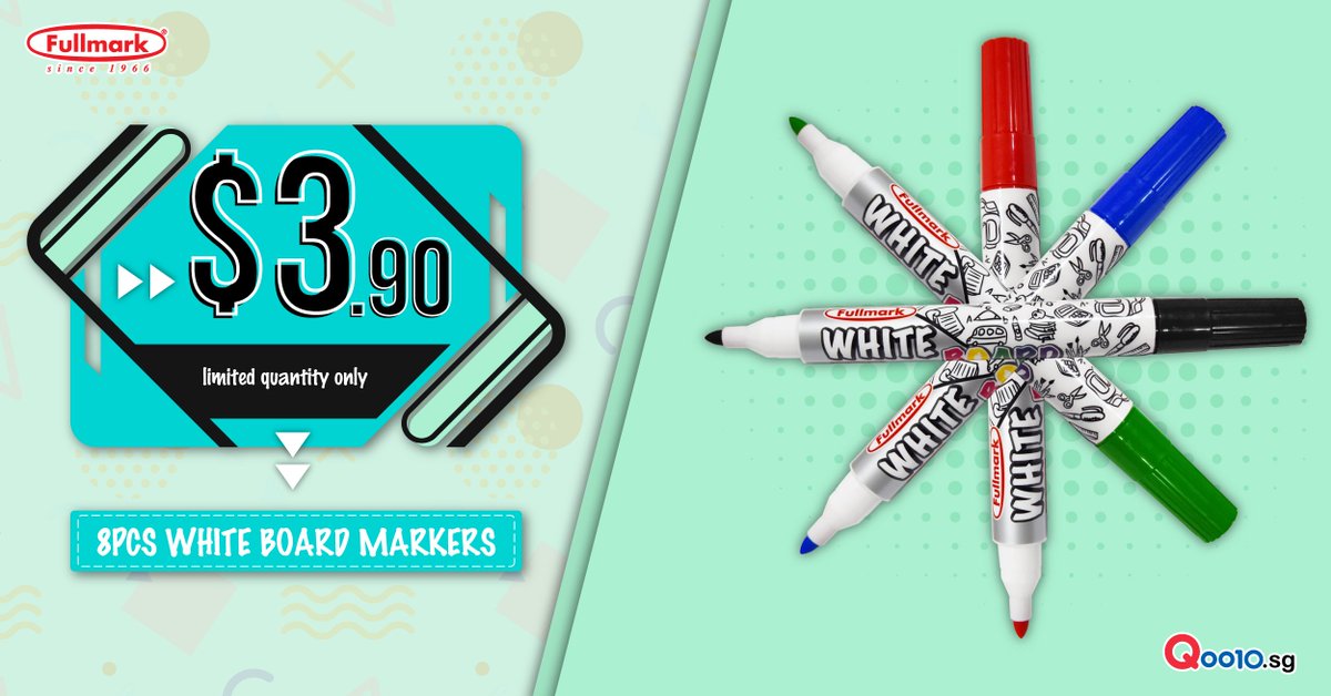FullmarkSG's tweet photo. 8pcs Dry Erase White Board Markers for just $3.90!! 😮😮
Limited qty!! https://t.co/EvvPkVHczw https://t.co/FrCKiuZ5Bl