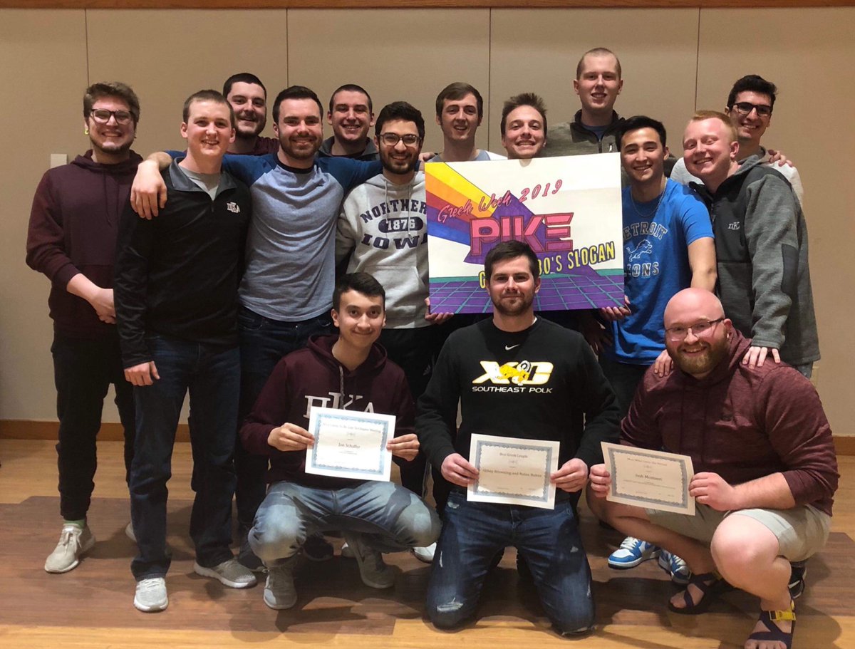 unipikes's tweet photo. @UNIGreekWeek keeps getting better with Trivia Night! Congrats on our brothers @Mostaert_Joshua , Nolan Bulver &amp; Jon Schaffer winning superlatives tonight! https://t.co/iGMOdJjiyz