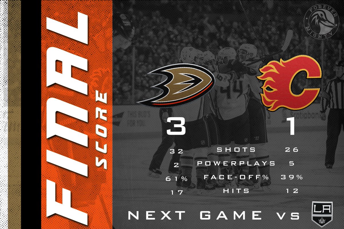 The Ducks exact some revenge on the Calgary Flames with a 3-1 victory! #LetsgoDucks #ANAvsCGY

We'll be LIVE in about 30-40 minutes! You can hop into the chat at any time through the link below.

youtu.be/bFfpslvL4n0