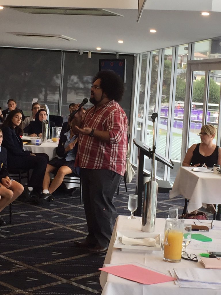 Student leaders from Georges River and Kogarah networks at Leadership By The River. Inspiring keynote addresses Assoc Professor Jioji Ravulo and Arthur Alla. Messages of celebrating culture and using your difference to make a difference. #leadership@GRCHurstvilleB <a href="/GRCPeakhurst/">GRC Peakhurst</a>