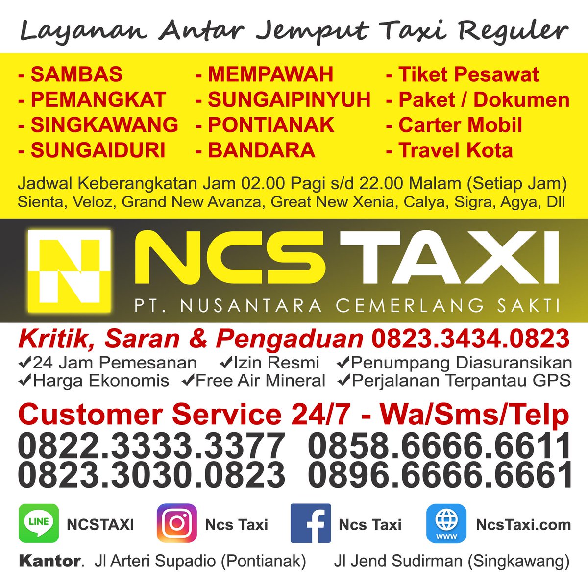 NcsTaxi's tweet photo. #bakmisingkawang37harapanindah
#sman3singkawang
#smp3singkawang
#smk3singkawang
#kantor3singkawang
#pltu3singkawang
#sdn3singkawang
#sdn30singkawang
#3storesingkawang
#gerai3singkawang
#3disingkawang
#lpsesingkawang4
#singkawangindosat4g
#smp4singkawang
#sman4singkawang https://t.co/rnpfIPHnRf