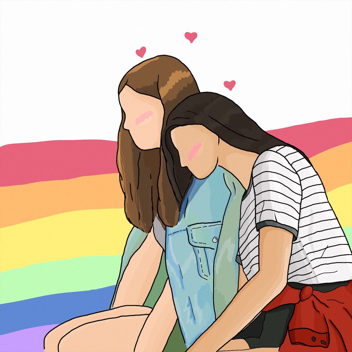 stormcolorrose's tweet image. i drew something and it’s gay and cute @HayleyKiyoko “girls like girls” 🏳️‍🌈🏳️‍🌈