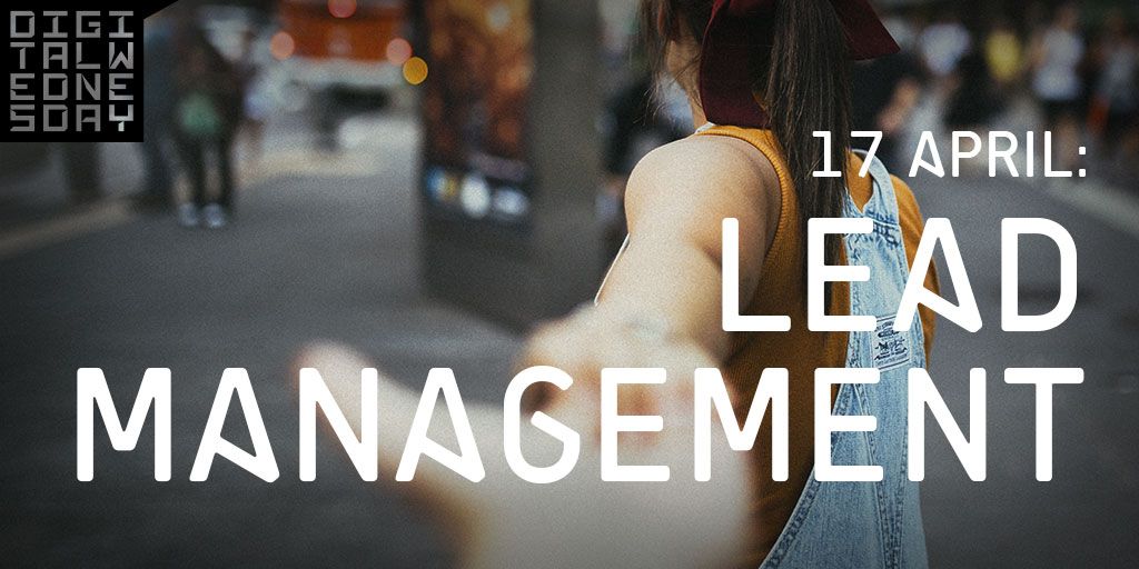 DigitalWednesD's tweet photo. #DigitalWednesday: Stop met de theorie van lead management.
Tijd voor de praktijk! #Leadmanagement slaat een brug tussen marketing en sales. Experts delen op ons podium hun successen en hun fouten. Claim nu je gratis plek voor woensdag 17 april! https://t.co/9hdzhU2g9U https://t.co/AYGGuZgNMH