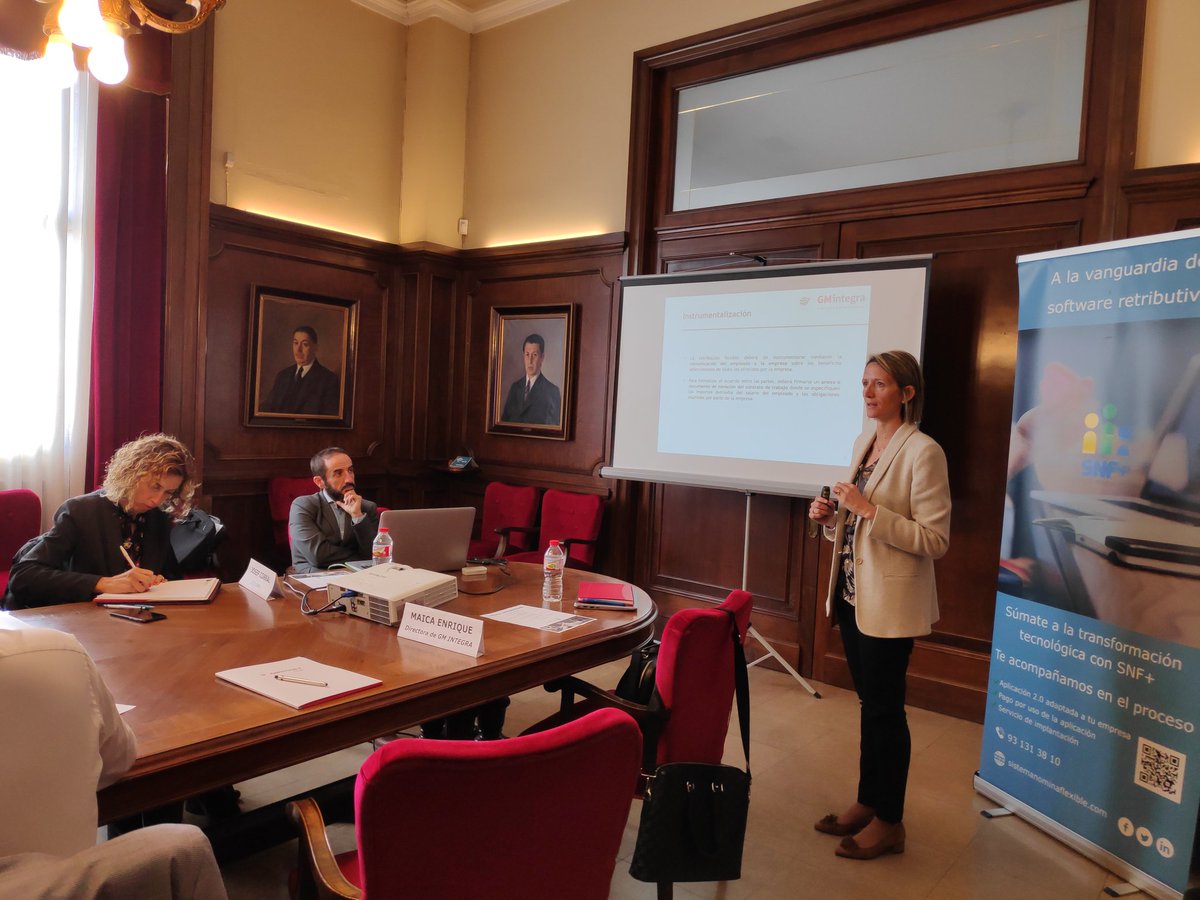 SNFplus's tweet photo. Todo listo! Comienzan las primeras Jornadas de #RetribuciónFelxibleSNFyGM en la @PatronalCecot de la mano @GMIntegraRRHH y @SNFplus https://t.co/bcPm4CnvWn