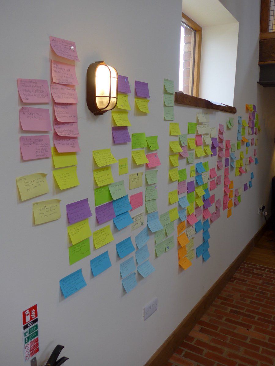 StitchingTgthr's tweet photo. I think we'll all be decompressing our brains this morning after a super-productive 2 days at @ClayhillArts for #STworkshop1. Just backed up photos of the colour-coded post-it extravaganza - can't risk losing all that thinking! https://t.co/AiUVKKtJ3F
