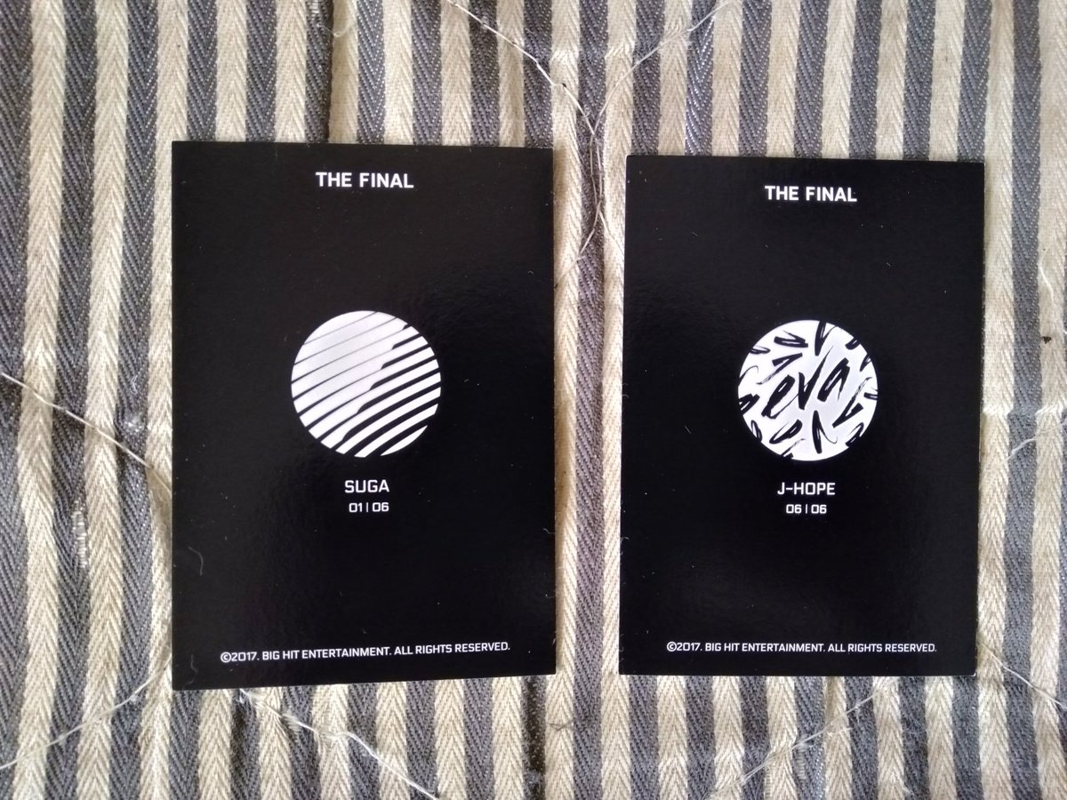 amhope_08's tweet photo. THE FINAL คุณยุนกิ เบอร์ 1, เจโฮป เบอร์ 6 

ราคาใบละ 45 บาท
ค่าจัดส่ง ลทบ.25/EMS. 45 
#ตลาดรถไฟบังทัน #ตลาดนัดรถไฟบังทัน #ตลาดนัดบังทัน #ขายของสะสมบังทัน https://t.co/LGXDW396ao