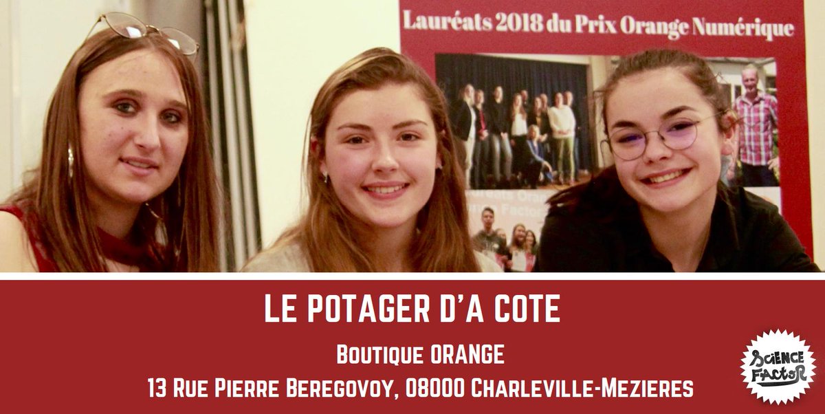 ScienceFactor's tweet photo. #EVENEMENT La Boutique Orange accueille les lauréates 2018 de 10h à 17h avec Patrick Fostier @08metropole et @dequoioncause
Découvrez la plateforme locale de vente et échanges de fruits et légumes ! Même après la fin du concours l’aventure continue #ScienceFactor19 https://t.co/3YQSYop0sR