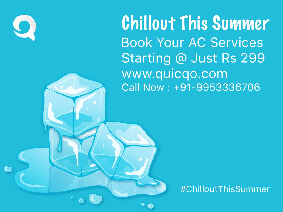 quicqo's tweet photo. Chillout This Summer..!!
Book Your AC Services 
Starting At Just Rs 299
Call Now : +91-9953336706
https://t.co/yLptcPOPEN 
#ACservice #service #summer #airconditioning #booknow #acprofessional #acexpert #quicqo https://t.co/yD0XLAn6Er