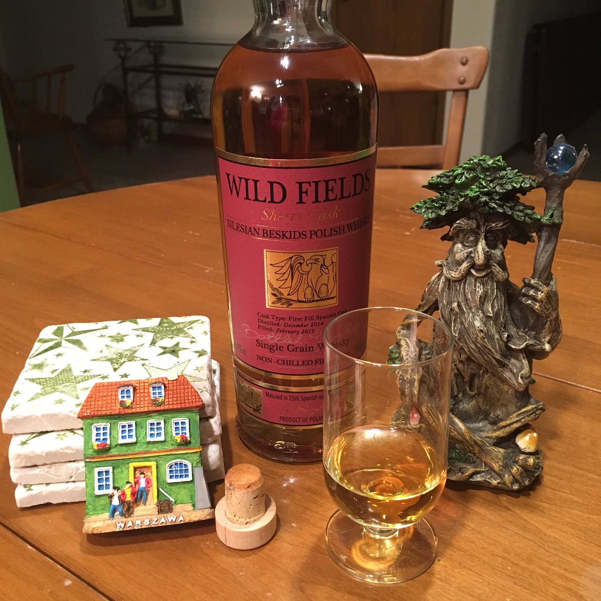 AustinTXScotch's tweet photo. I received this amazing Polish whisky from my friend @donnajayne666 for my birthday last month! Cracked it open tonight! Really quite different and delicious! Thanks for all my cool gifts! #wildfieldswhisky #bluebonnets #poppies #aprilopen10 https://t.co/UXTGeajDdh