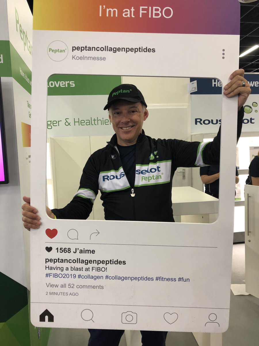 Rousselot_CBG's tweet photo. Meet our team at #FIBO. @JeanDecrane is ready to welcome you with @Peptan_Global and #ProTake collagen and #protein solutions @RousselotGlobal https://t.co/VzkHtYI2pX