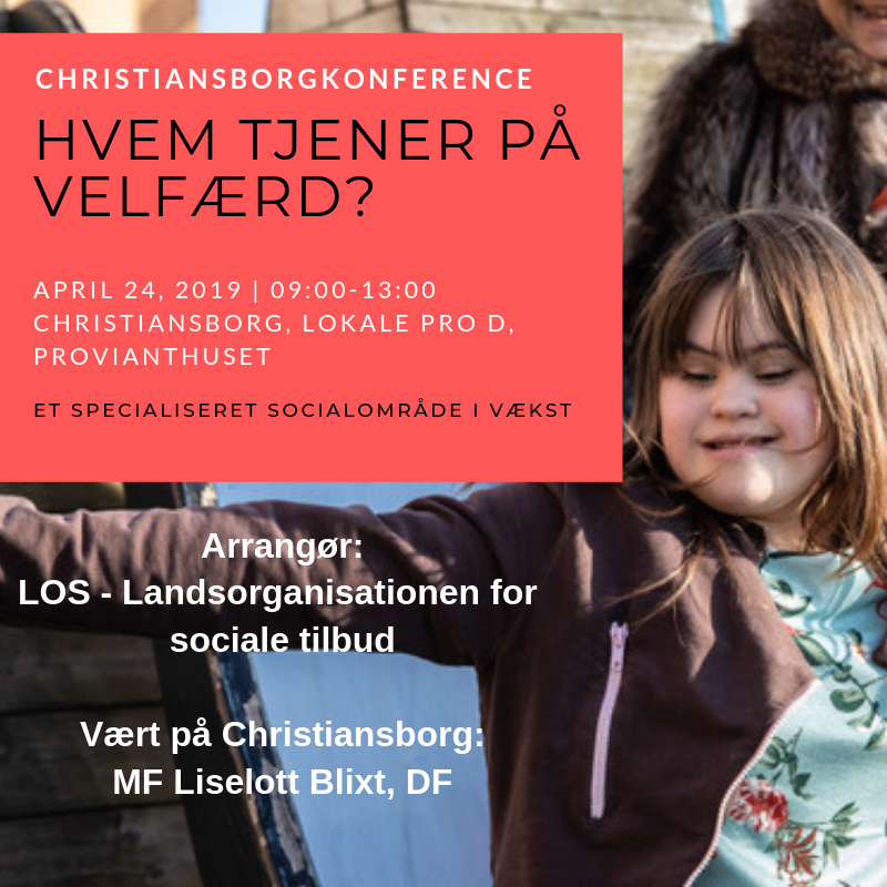 LOSocialeTilbud's tweet image. En vigtig og højaktuel Christiansborgkonference om Danmarks velfærdsvisioner på det specialiserede område. Se program, invitation og tilmeld dig på los.nemtilmeld.dk @Blixt22
