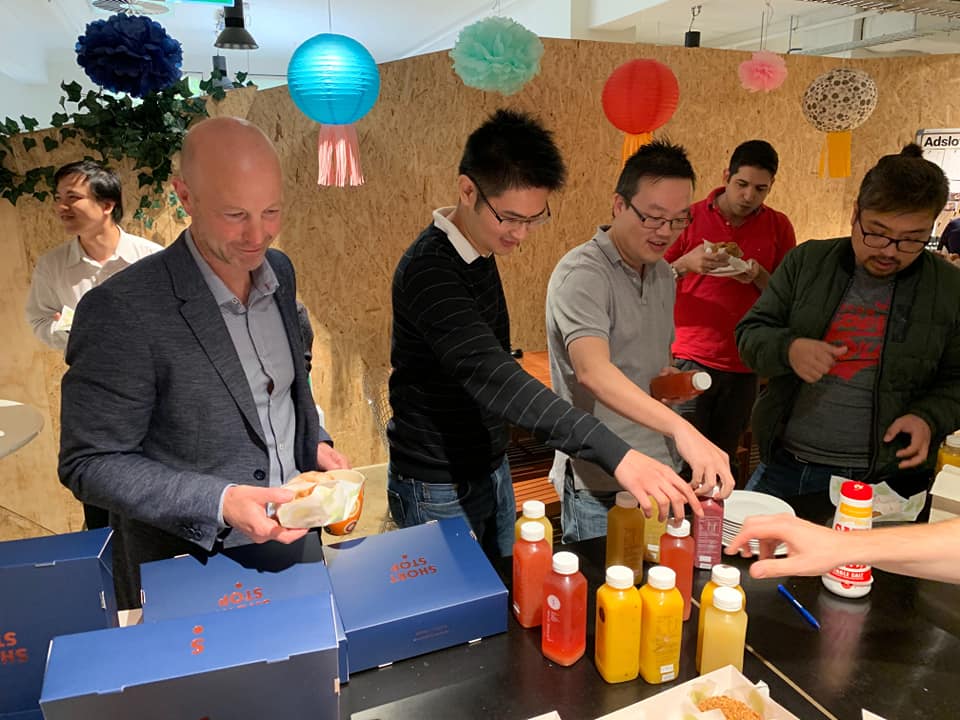 Webfirm's tweet image. Some delicious donuts were delivered yesterday from Shortstop Coffee &amp;amp; Donuts 🍩

Oh, and some healthy juices too.