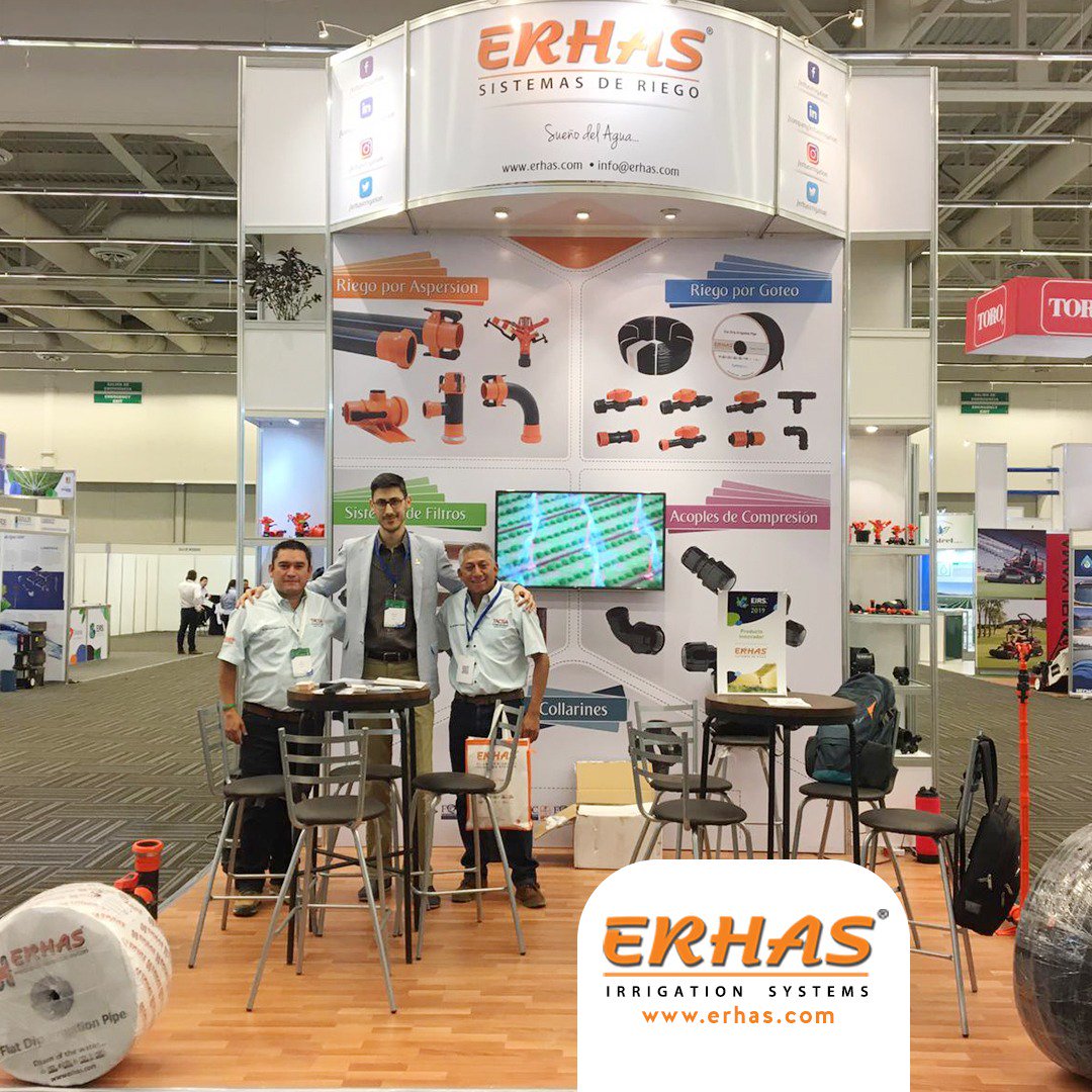 ErhasIrrigation's tweet photo. “ERHAS” okyanus ötesinde gerçekleştirilen fuarda müşterileriyle buluştu..
#ErhasIrrigationSystems
#ErhasSulamaSistemleri
#SistemasDeRiego
#SuenoDelAgua #Mexico
#manguera #filtros #cinta
#aspersores #collarines
#acoplesdecompresión
#irrigation #riego #irrigacion https://t.co/nVrhHThr81