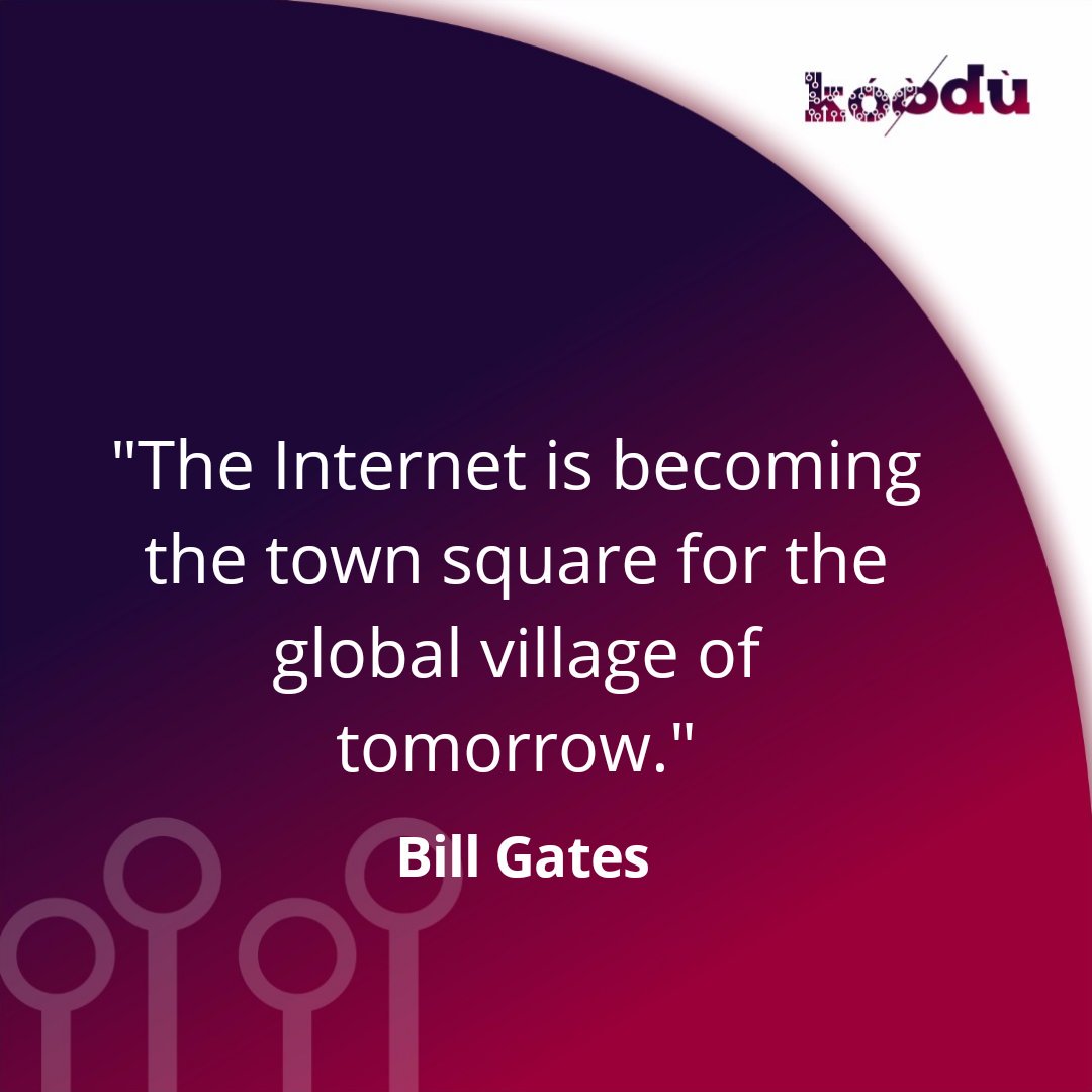KooduDigital's tweet photo. Every responsible and sensible global citizen would always show up, create or join conversations and community activities in the town square - the internet; so as to give value. You are that responsible and sensible citizen. 

#ThursdayMotivation #ThursdayThoughts #Koodu https://t.co/9kghXa8Zzh