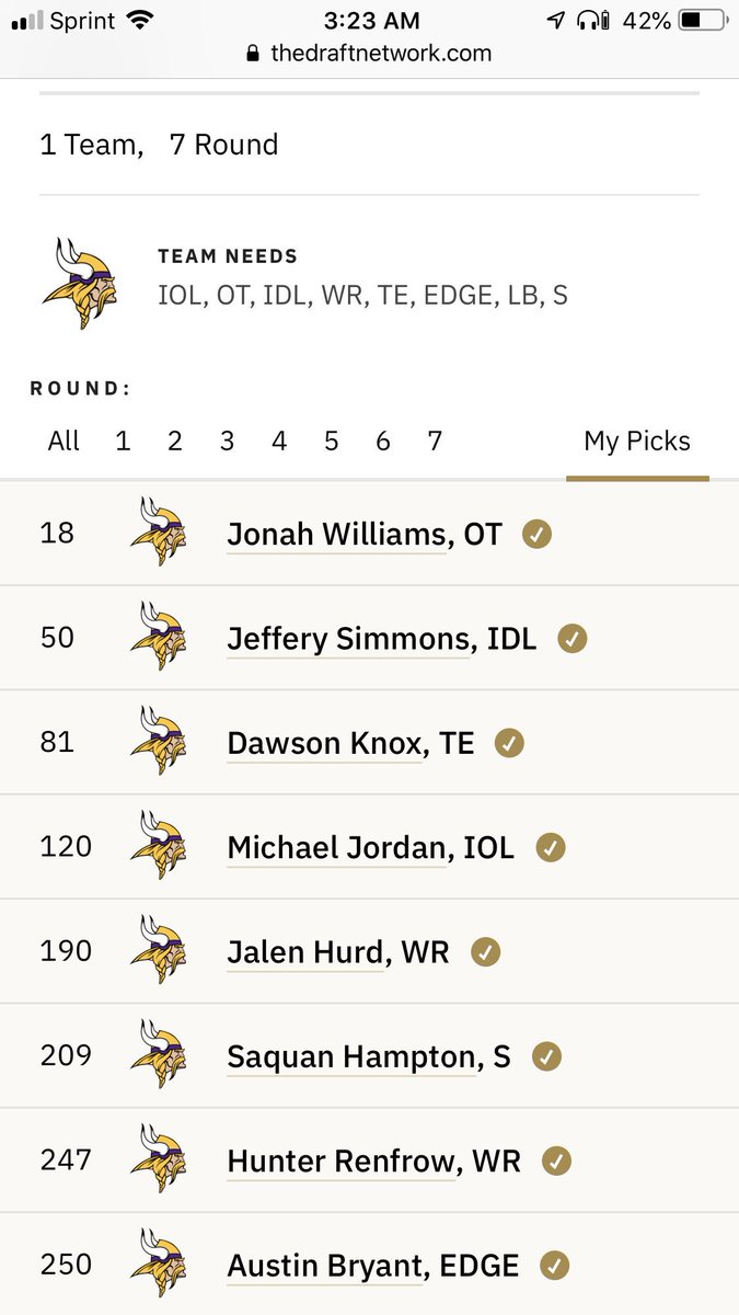 CrobNFL's tweet image. Love this for us #vikings fans @DraftNetworkLLC #skol