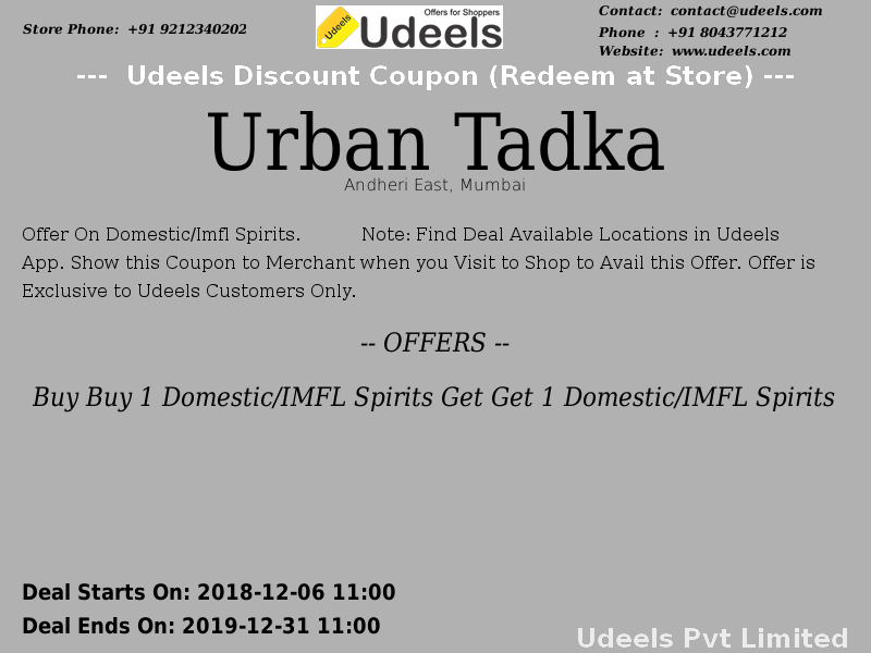 UdeelsU's tweet photo. Buy Buy 1 Domestic/IMFL Spirits Get Get 1 Domestic/IMFL Spirits
https://t.co/GogpgS4mXD https://t.co/cXZ7VqMZcS