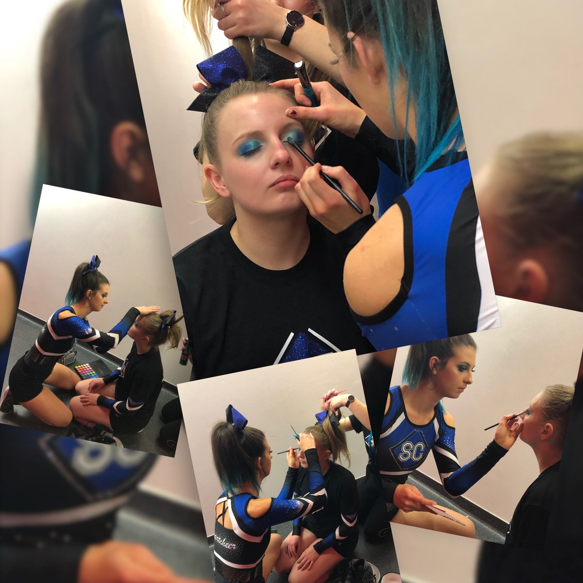 smart_cheer's tweet photo. Competition is in less than 20 days! So we wanted to do a #ThrowbackThursday to the awesome makeup Izzy did for us at the last competition. Go check out her account and her amazing creations! https://t.co/VuAXfEuQKU 💄💙 https://t.co/v90vt26FuX