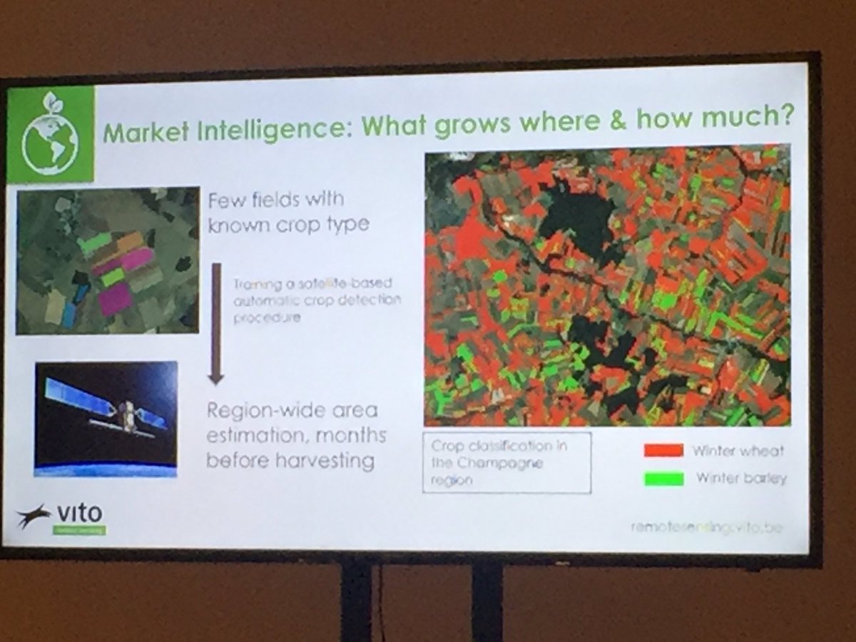 narainananya's tweet image. Mr. Steven Krekels, VITO Remote Sensing, presents the Belgian case study on monitoring potato products from space using @CopernicusData. @meghadatta17, you would have loved it! @geoworldmedia #GeospatialByDefault #GWF2019