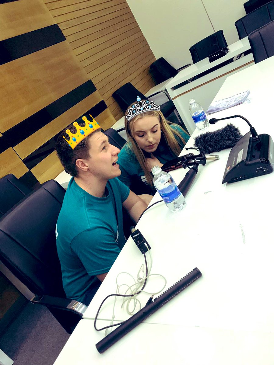 MiraKoseva's tweet photo. @GFoL2019’s media rockstars @KristianLandmar and @jaderosaholden have just been interviewing for BBC radio - so #buproud of these guys and the whole #GlobalFoL19 student team #WoWforum https://t.co/fBsZAaUKO6