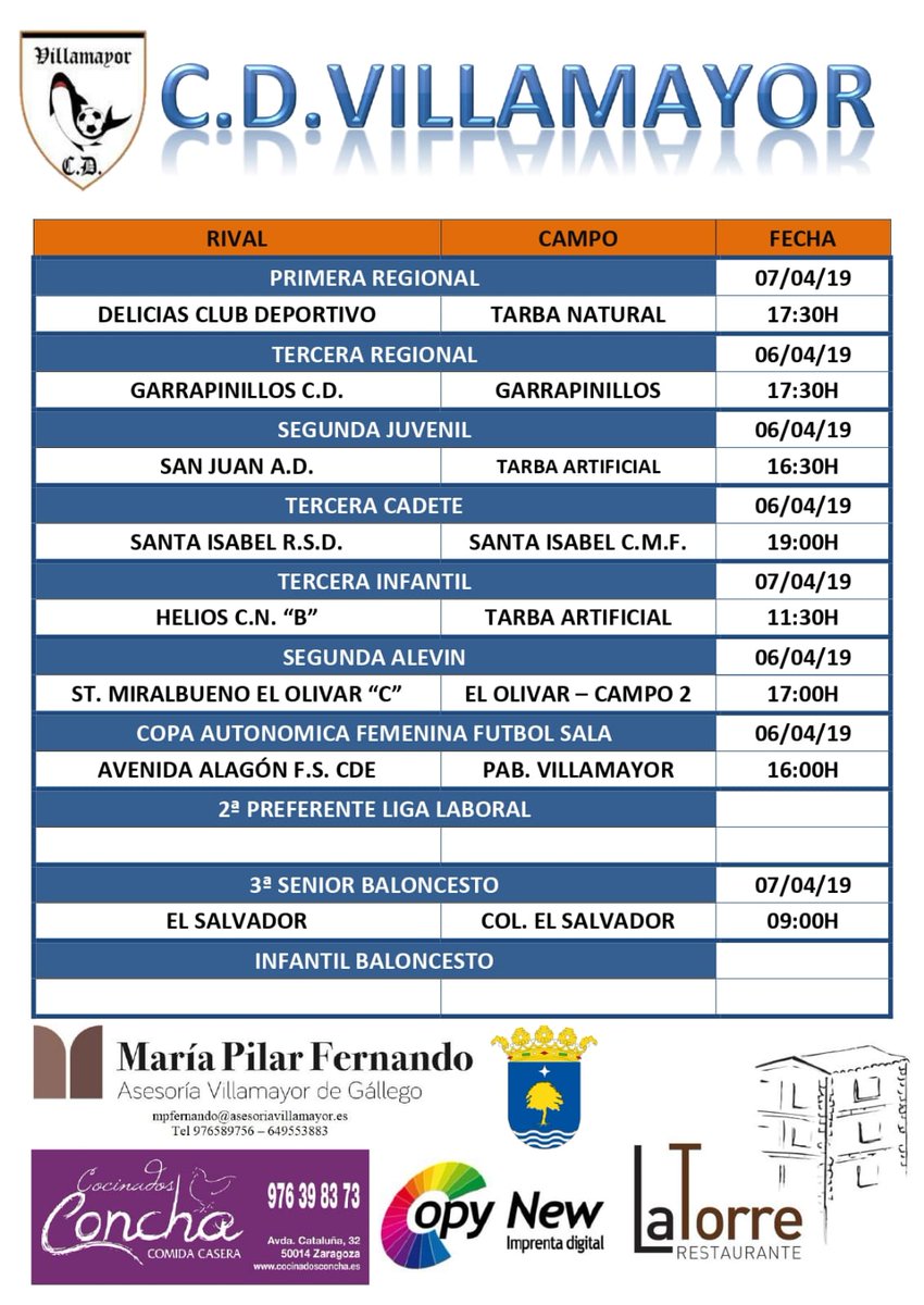 Buenos días 
Estos son los horarios para este fin de semana.