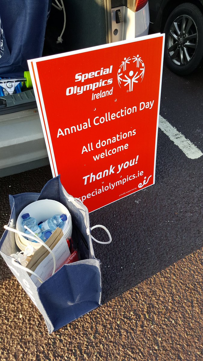 Getting ready to set up in Glanmire! Collection Day starts in Cork City and suburbs today. #playyourpart #specialolympics