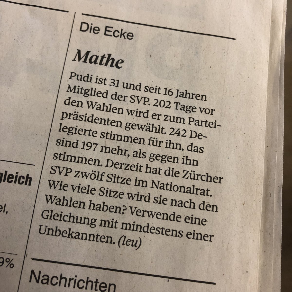 bsidetagi's tweet photo. Punkt vor Strich, ☀️ vor 🌨, wir rechnen uns den Tag schön. #DieEcke https://t.co/x3RWZJK0yo