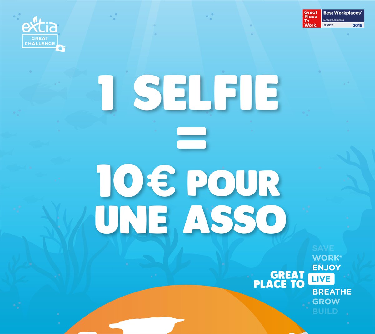 Extia_conseil's tweet photo. A l'occasion de sa 2nde place au palmarès @GPTW_FRANCE 2019, Extia décide d'agir pour faire de notre planète une #GreatPlaceToLive !

Envie d'agir avec nous et de faire gagner 10€ à une association œuvrant pour la planète et les générations futures ? Rien de + simple ! https://t.co/RUoCOwDsoX