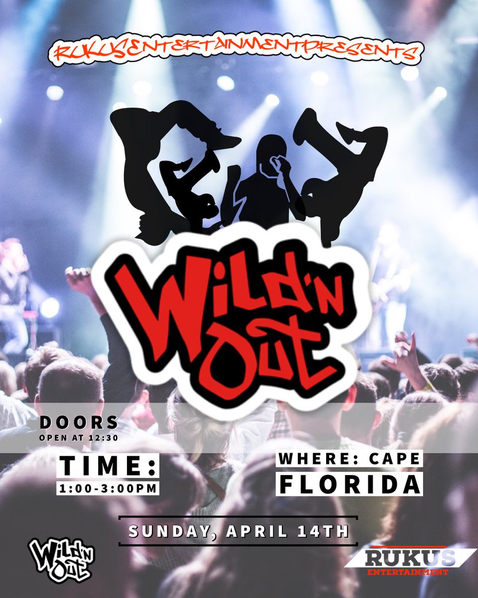RUKUSorlando's tweet photo. 🚨 GET READY TO WILD OUT 🚨 RUKUS Entertainment will be hosting their annual showcase on Sunday, April 14th 🤩 Doors will be opening at 12:30 in the Cape Florida Ballroom 😎 You don’t want to miss this show 🤧 #tootheright➡️ https://t.co/pDu1Mr9U7A