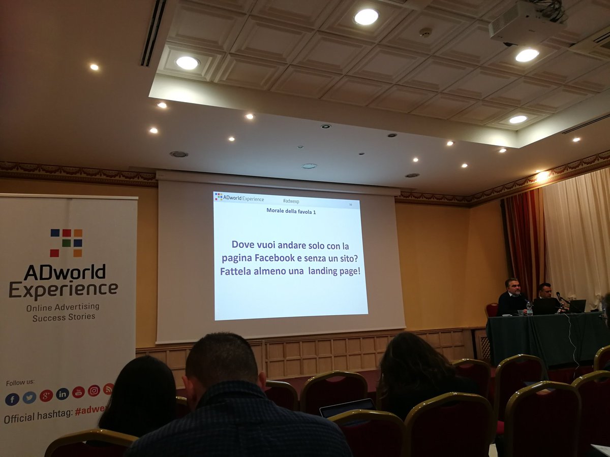 Applausi. <a href="/fsutto/">Fabio Sutto</a> #adwexp #webmarketing