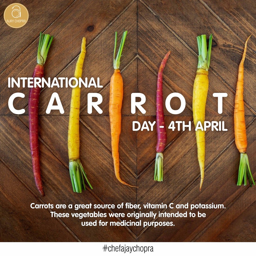 A carrot a day keeps bad health at bay!
#InternationalCarrotDay #ChefAjayChopra #healthyvegetables #Chef