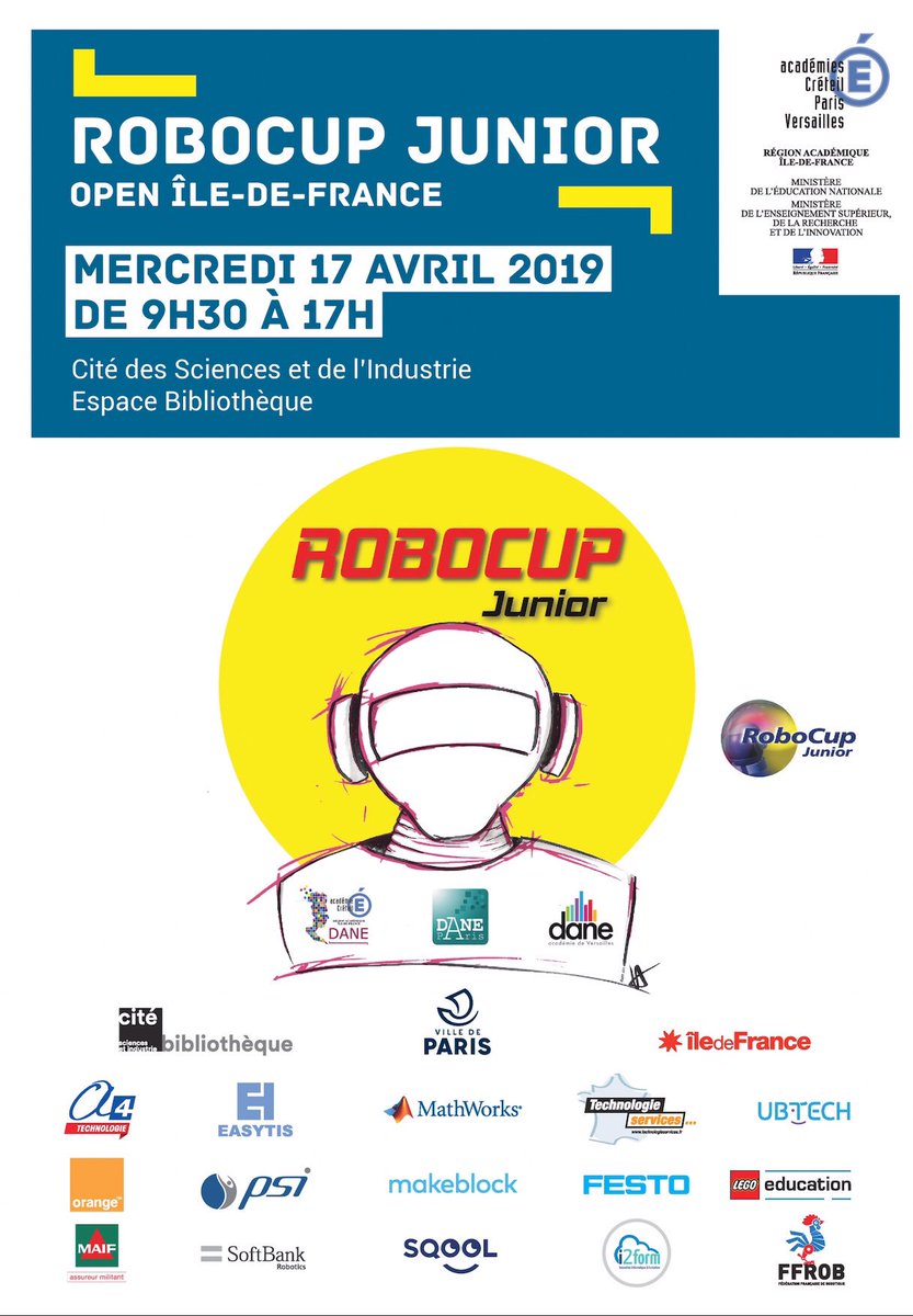 i2form's tweet image. Nous sommes à moins d&apos;un mois de l&apos;Open Ile-de-France de la RoboCup Junior. Venez nous retrouver sur le stand I2Form avec activités autour du robot NAO. @i2form  #I2FORM @SBREurope