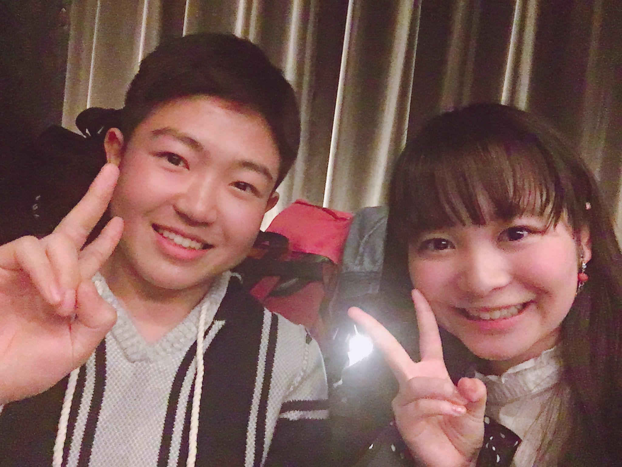 延命杏咲実 大天同窓会 その5 最後のツーショットはおにぎりコンビ 島田太一 くんは変わらずムードメーカーでした スーツを着てきたのはみんなに見せたかったかららしい 笑 勝隆一 くんも変わらず知的な感じがしたなぁ 今度勉強教えて