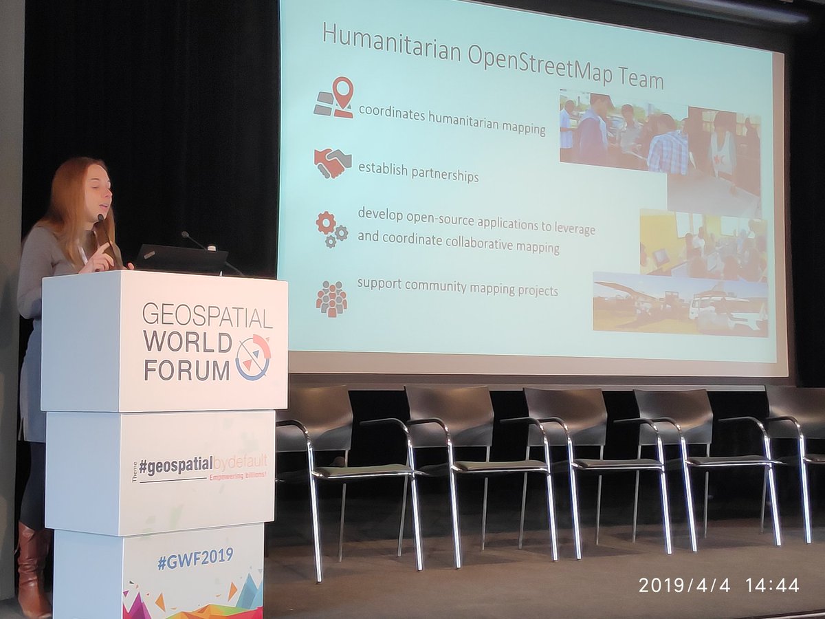 meghadatta17's tweet image. Melanie Eckle of @hotosm shares work done by 163,565 #open mappers to take #Geospatial to the masses. Mapping by the people, for the people 👍🏼 #geospatialbydefault #GWF2019 #Geo4SDGs