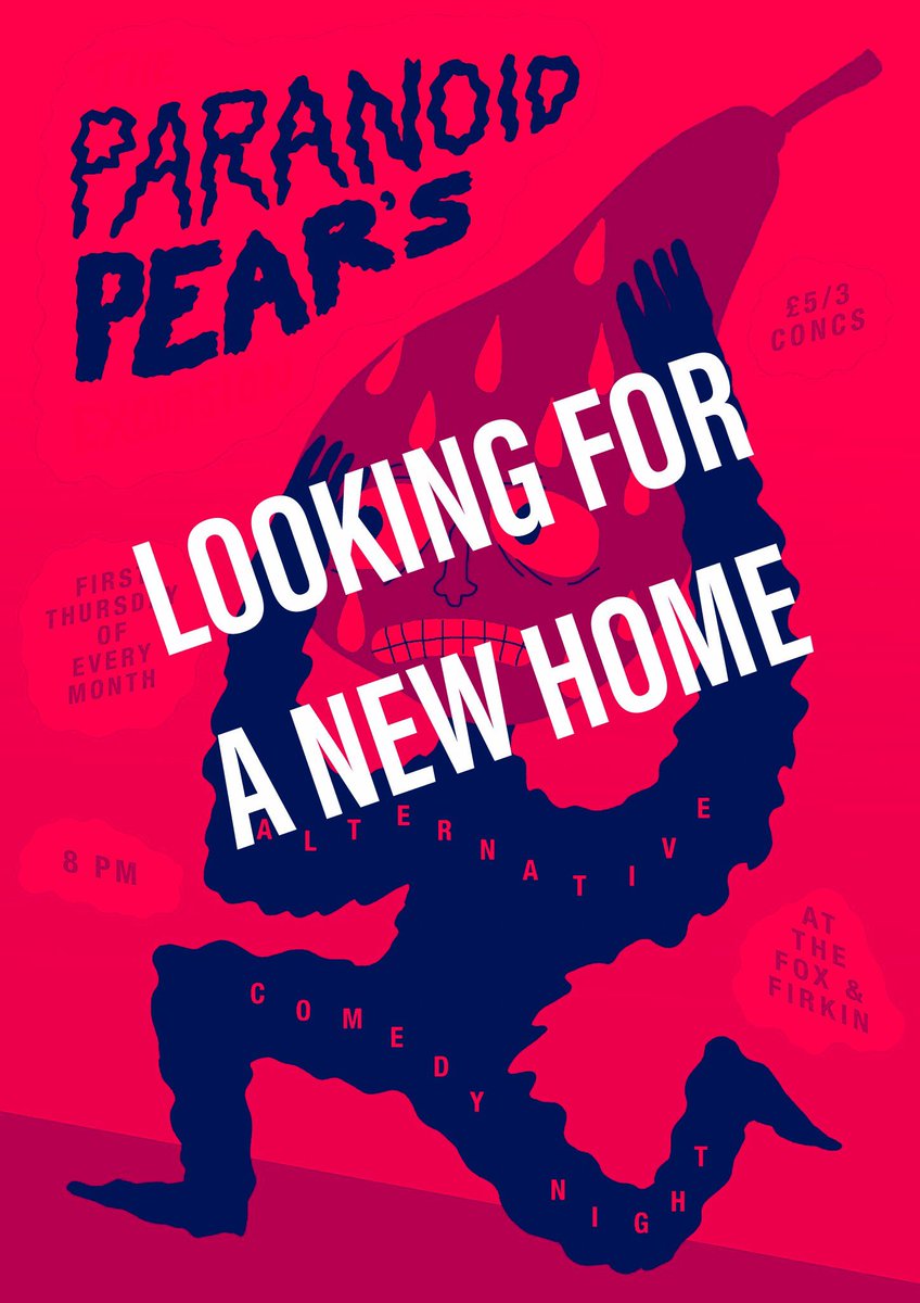 We are sorry to announce that the Paranoid Pear’s Excursion will not be taking place tonight or for a little while, as we seek a new playspace. We had a lot of fun in Ladywell but ultimately were not compatible with the venue. We’ll be back soon tho south London, you just wait xx