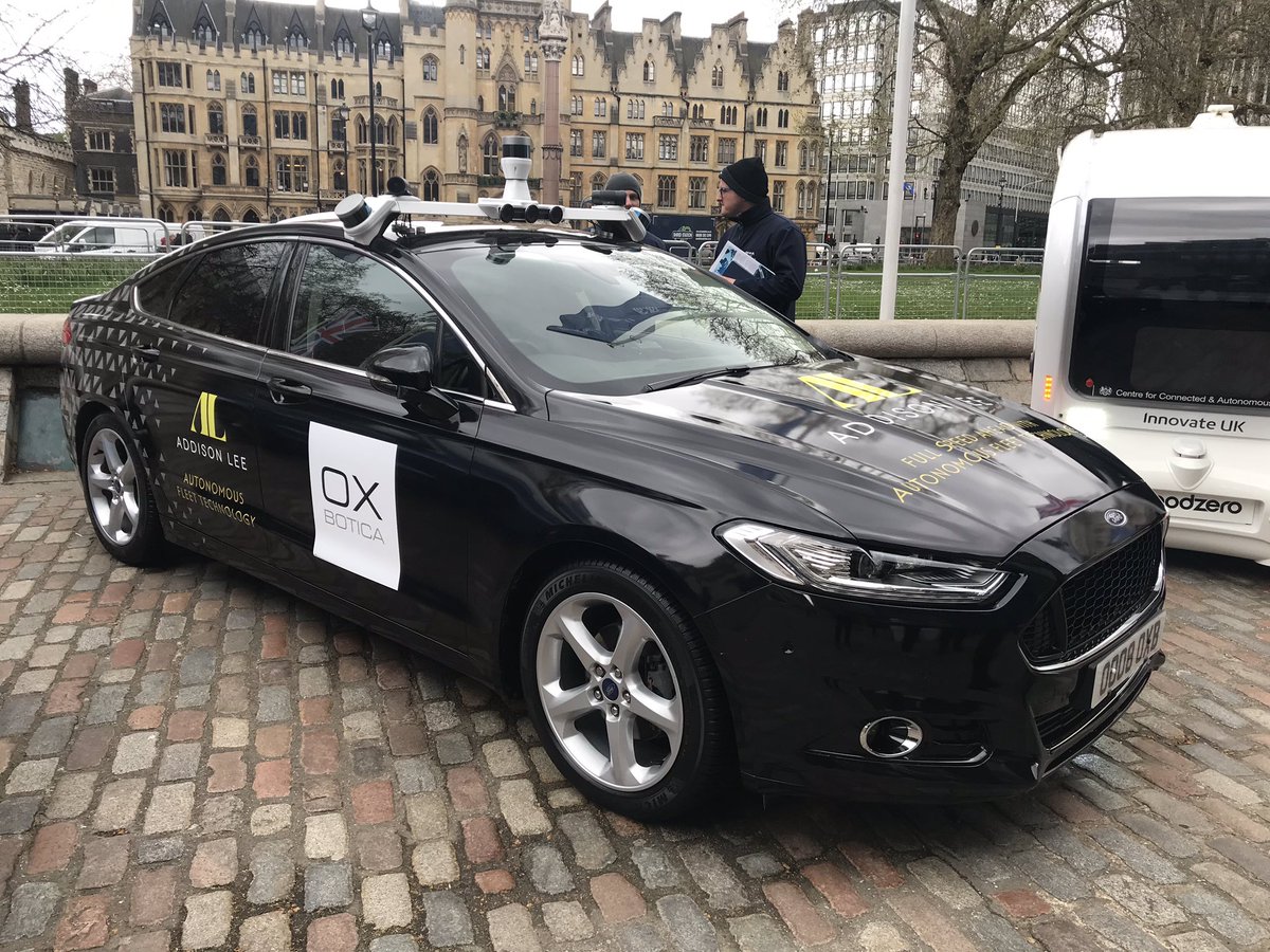 Good to see the display vehicle from @oxbotica outside #SMMTConnected today...