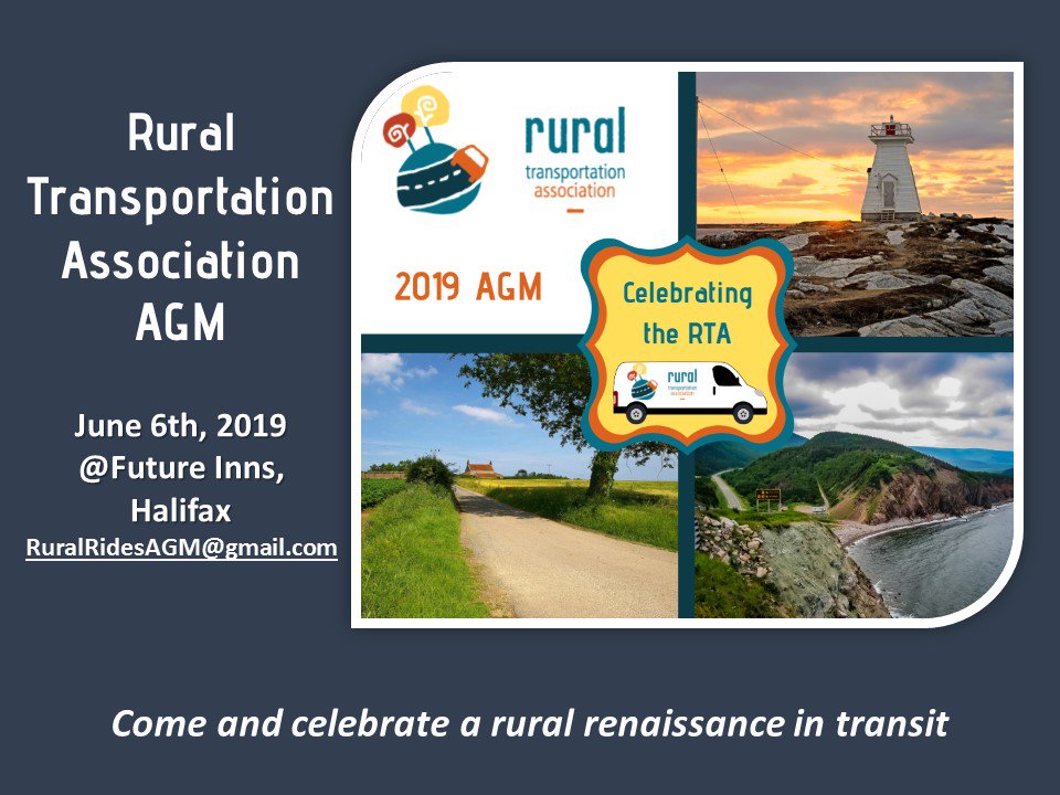 NSRoadWarrior's tweet photo. The RTA was 2 community transportation providers in 1996, Transport de Clare and CHAD, to 19 providers and members.  These members are dedicated to creating healthy Nova Scotian communities through people-based transportation.  Celebrate a rural renaissance in transit! https://t.co/H7SZBwUOLB