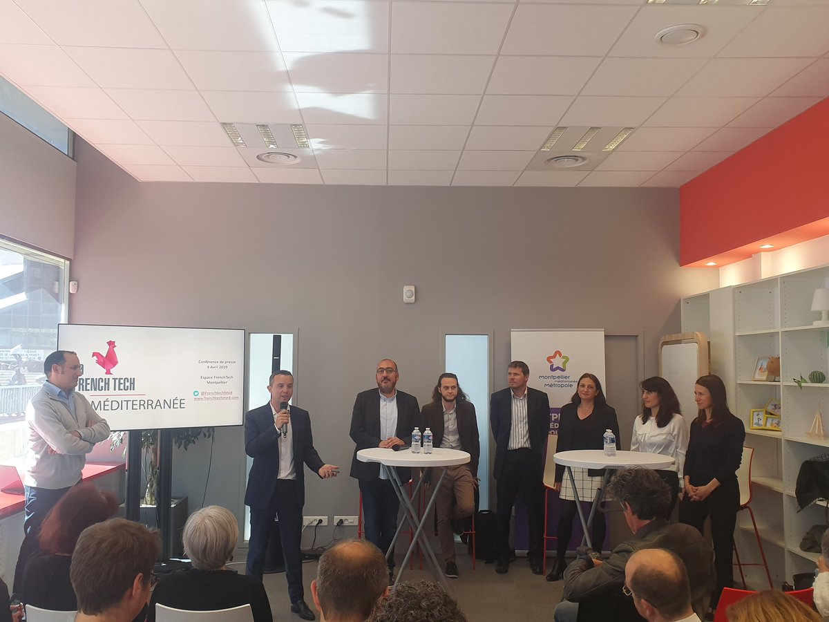 FrenchTechMed's tweet photo. Conference de presse de l'association @FrenchTechMed avec l'ensemble de l'écosystème pour présenter la labellisation #CapitaleFrenchTech et la nouvelle feuille de route #FrenchTech https://t.co/qkkvVr46ny