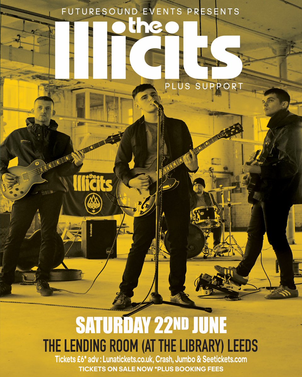 Recent work - new fly poster artwork for the Illicits gig in Leeds with photograph from Jack Hartley - tickets now on sale so be quick!!